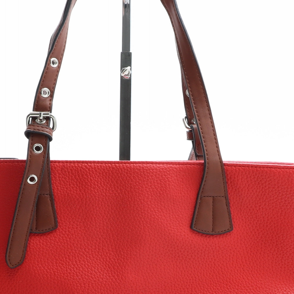 Envy Womens Red Polyurethane Shoulder Bag Size Large