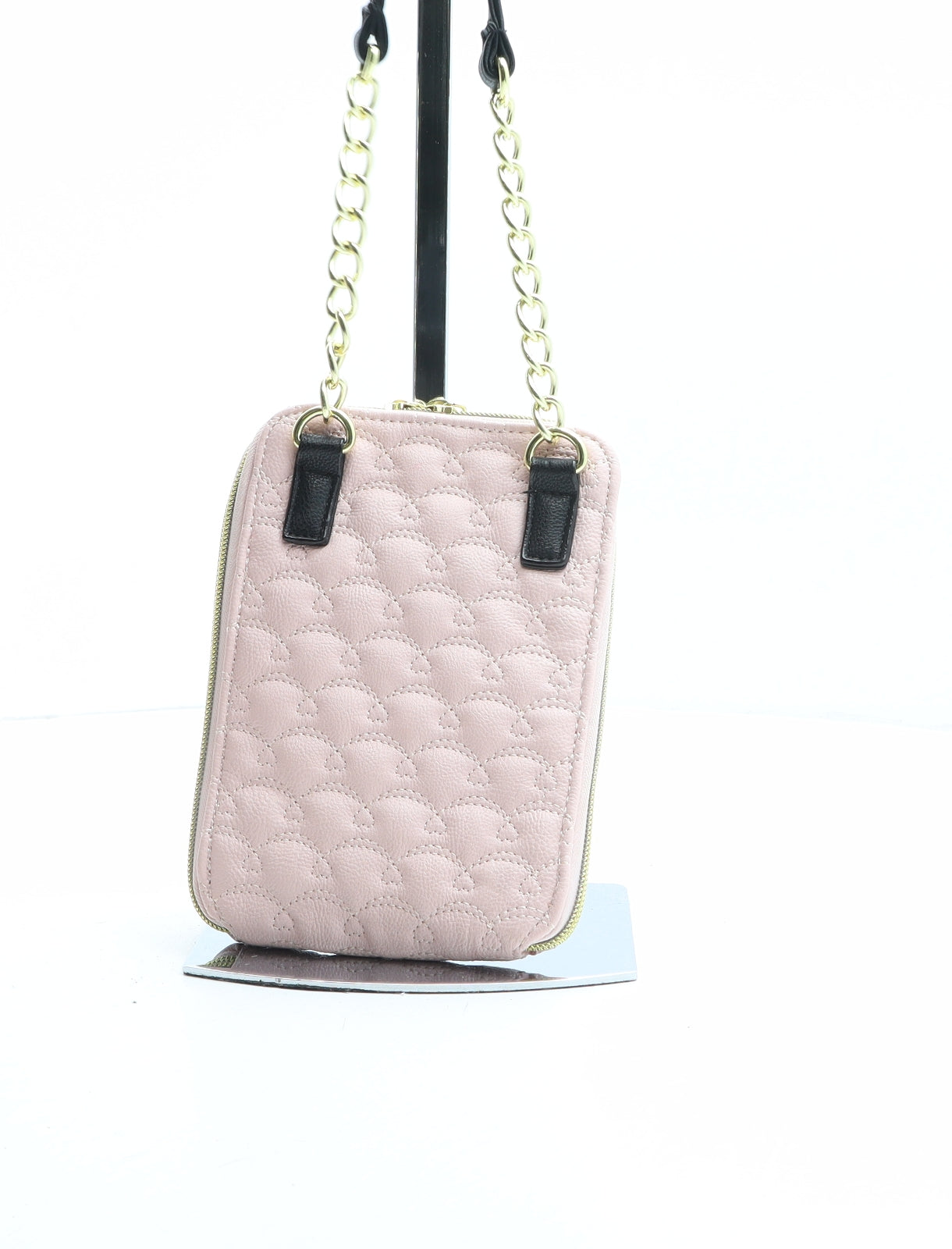 Betsey Johnson Womens Pink Polyurethane Crossbody Size Mini