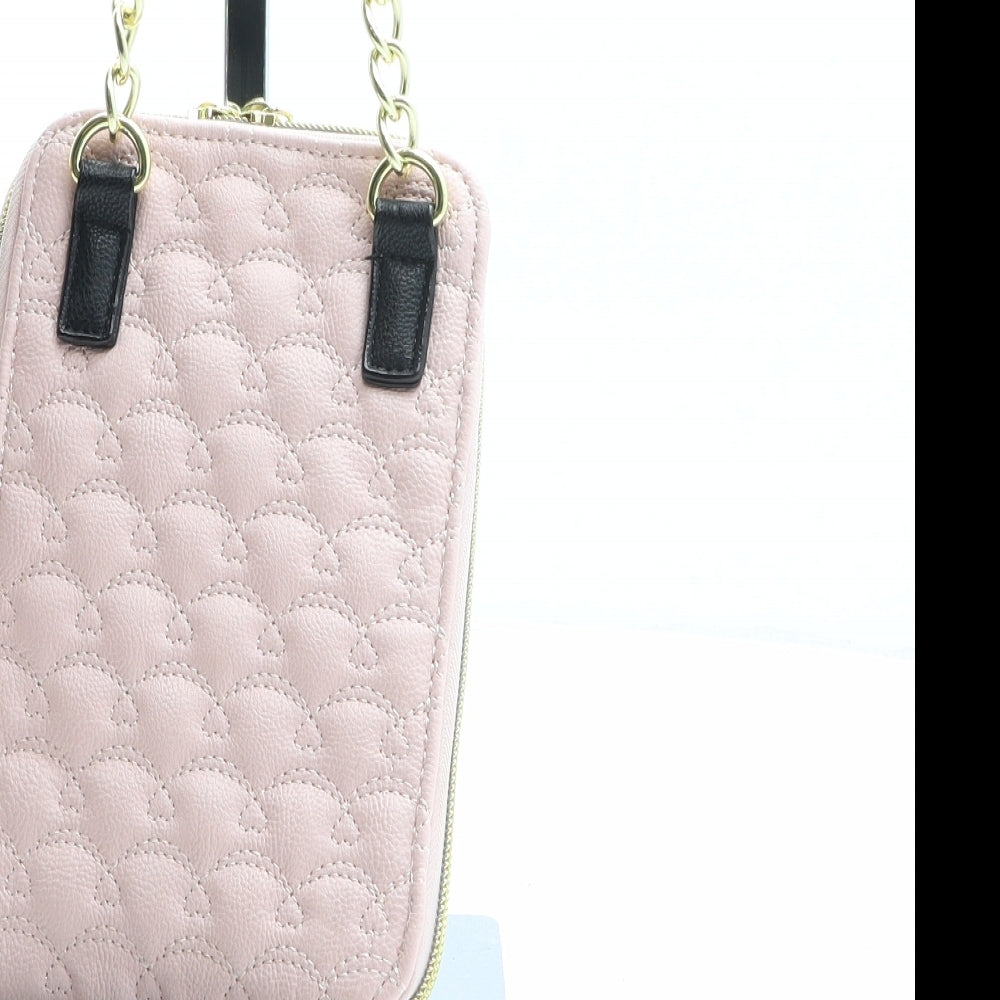 Betsey Johnson Womens Pink Polyurethane Crossbody Size Mini