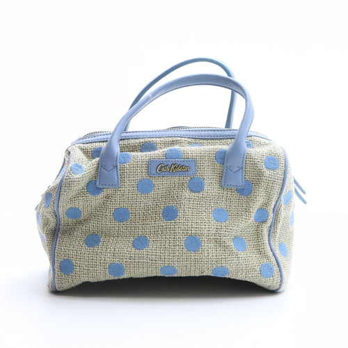 Cath Kidston Womens Beige Polka Dot Cotton Top Handle Bag Size Medium