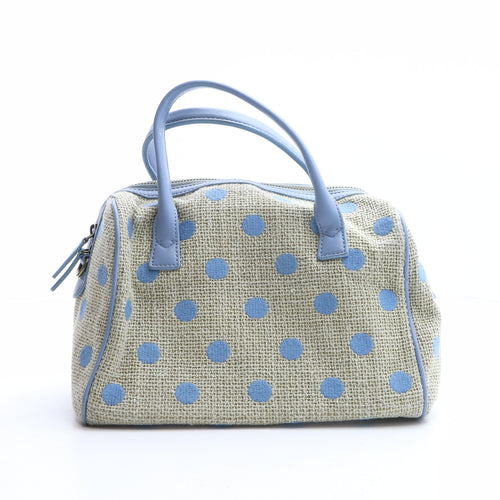 Cath Kidston Womens Beige Polka Dot Cotton Top Handle Bag Size Medium