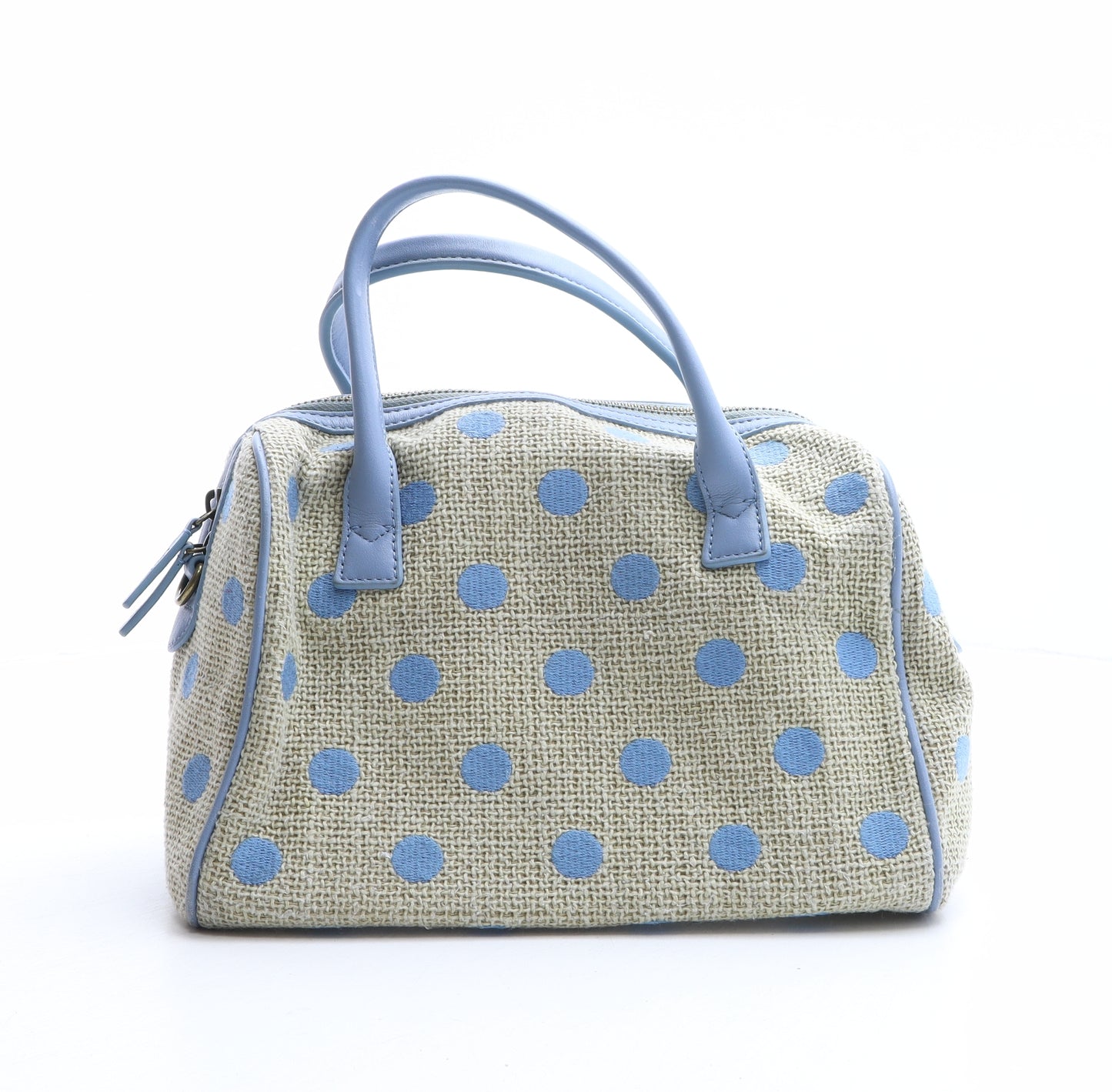 Cath Kidston Womens Beige Polka Dot Cotton Top Handle Bag Size Medium