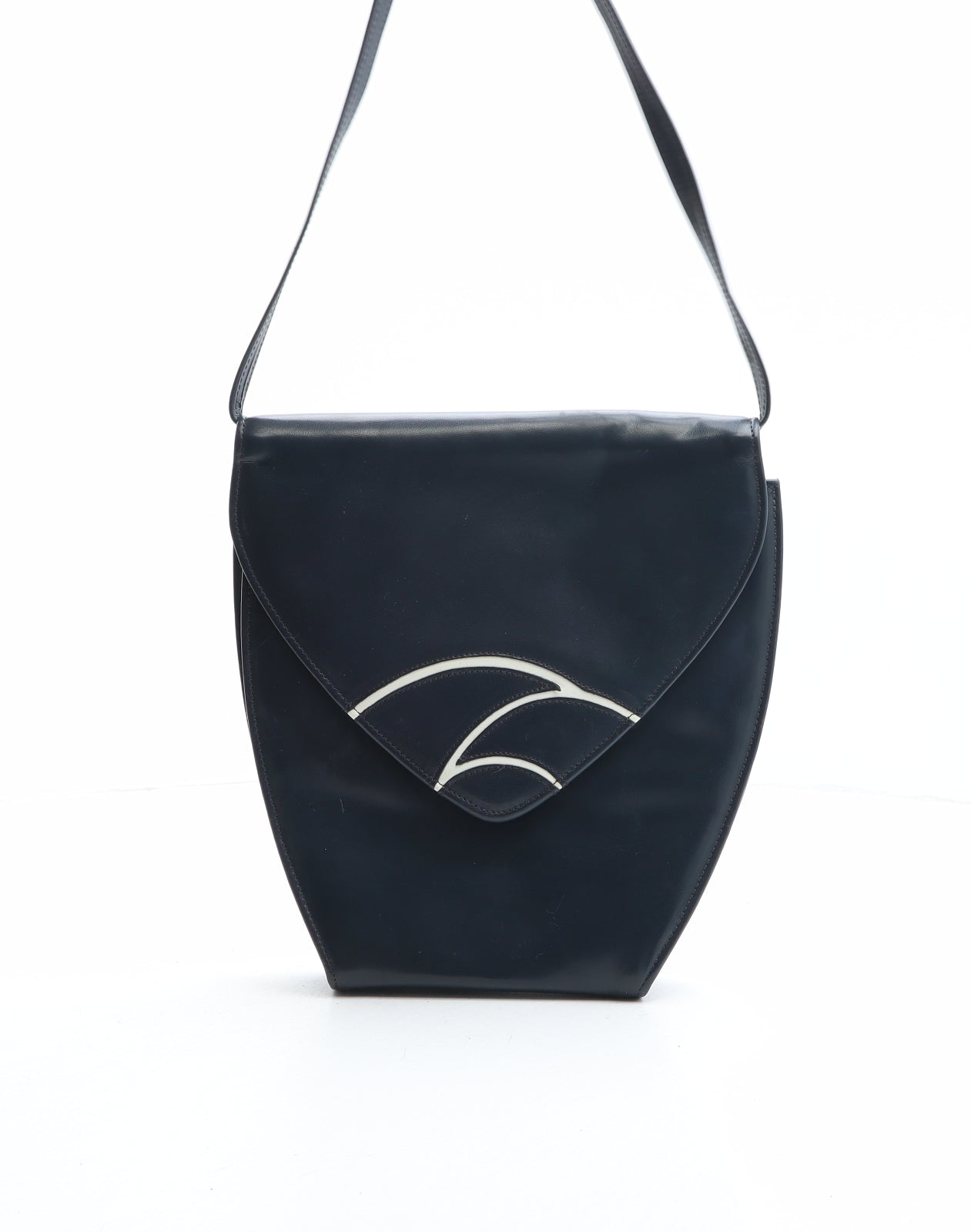 Van Dal Womens Blue Leather Crossbody Size Medium