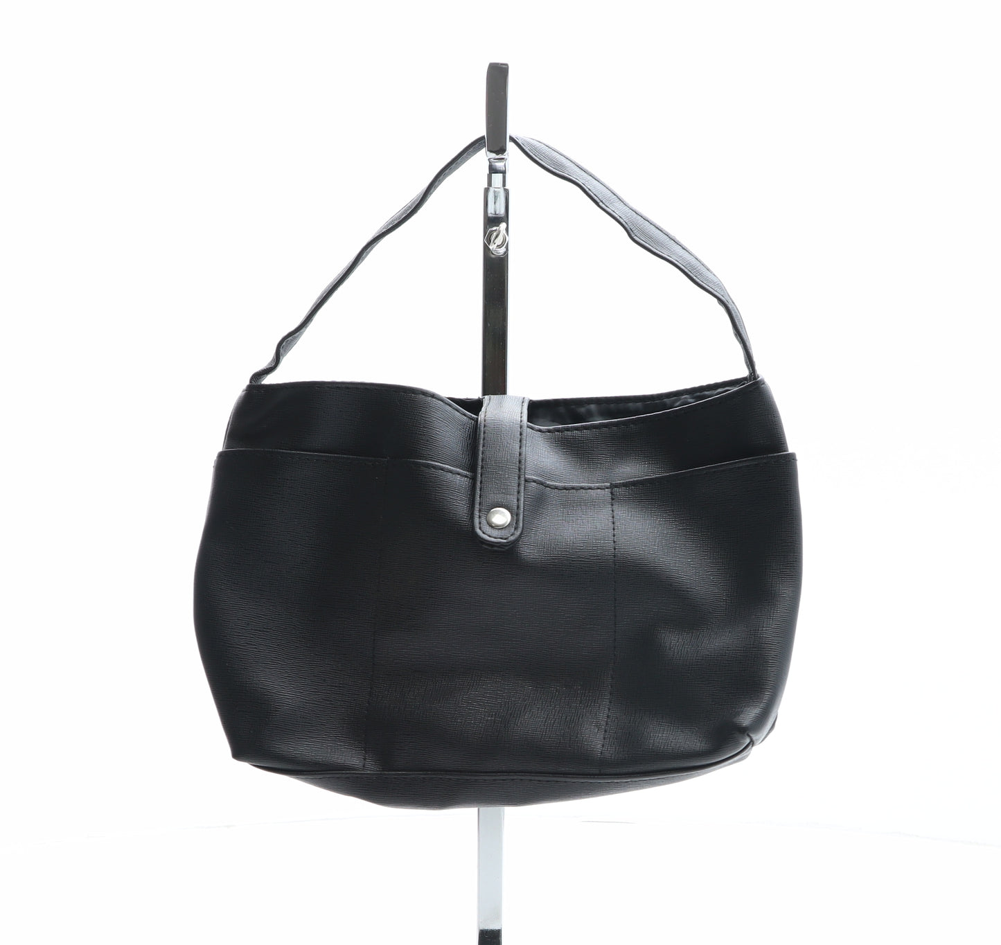 Avon Womens Black Polyurethane Top Handle Bag Size Small