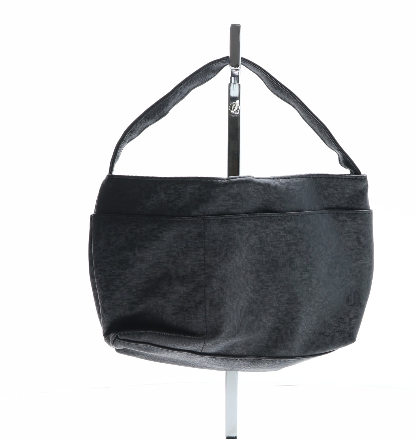 Avon Womens Black Polyurethane Top Handle Bag Size Small