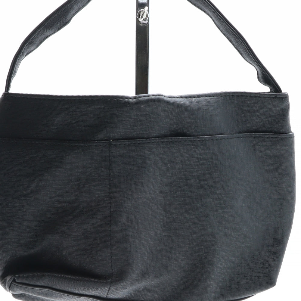 Avon Womens Black Polyurethane Top Handle Bag Size Small