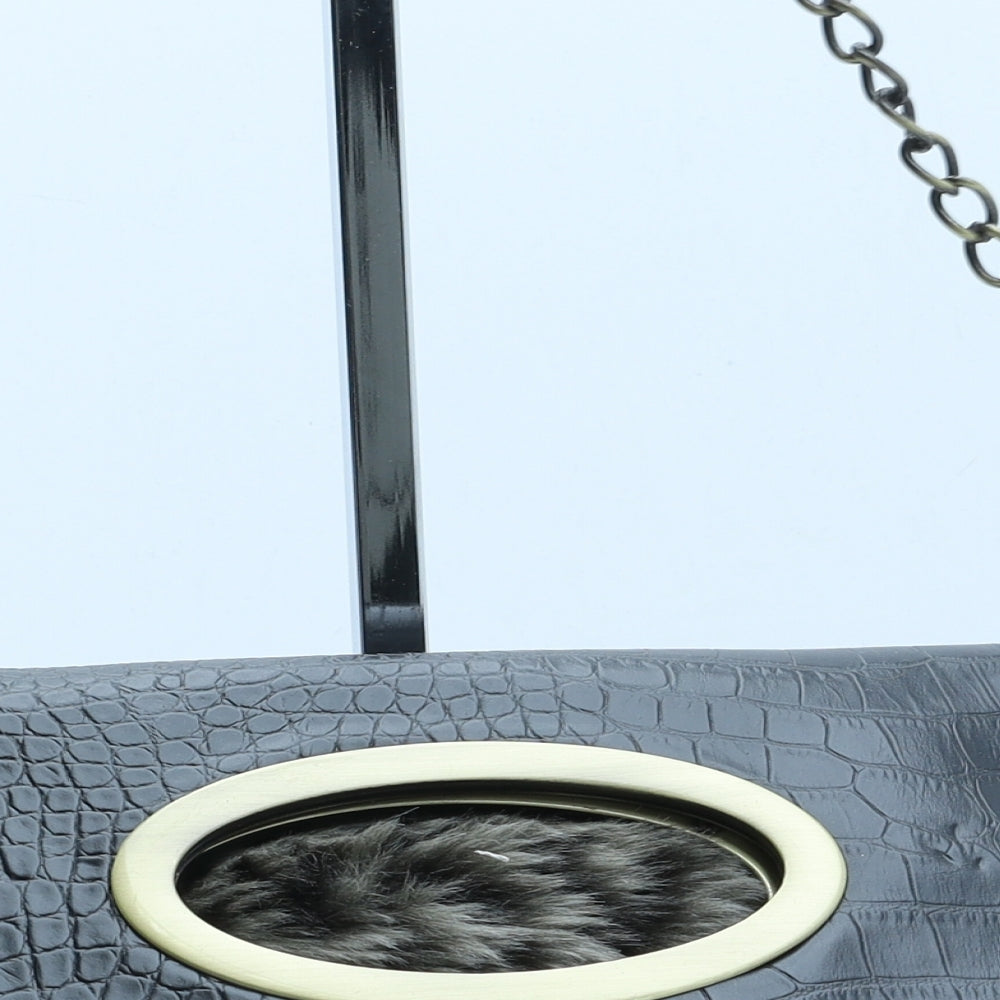 Preworn Womens Multicoloured Animal Print Polyester Shoulder Bag Size Medium - Leopard Print