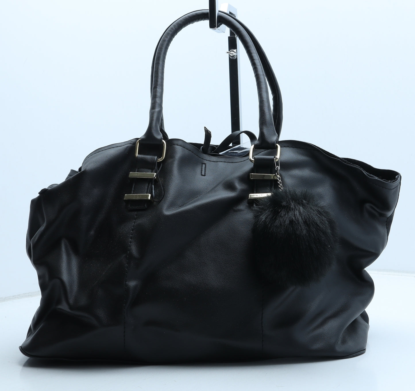 Atmosphere Womens Black PVC Hobo Bag Size Medium