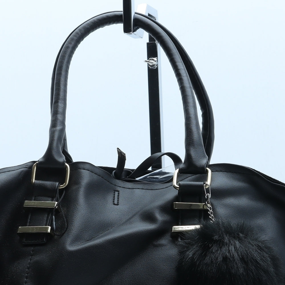 Atmosphere Womens Black PVC Hobo Bag Size Medium