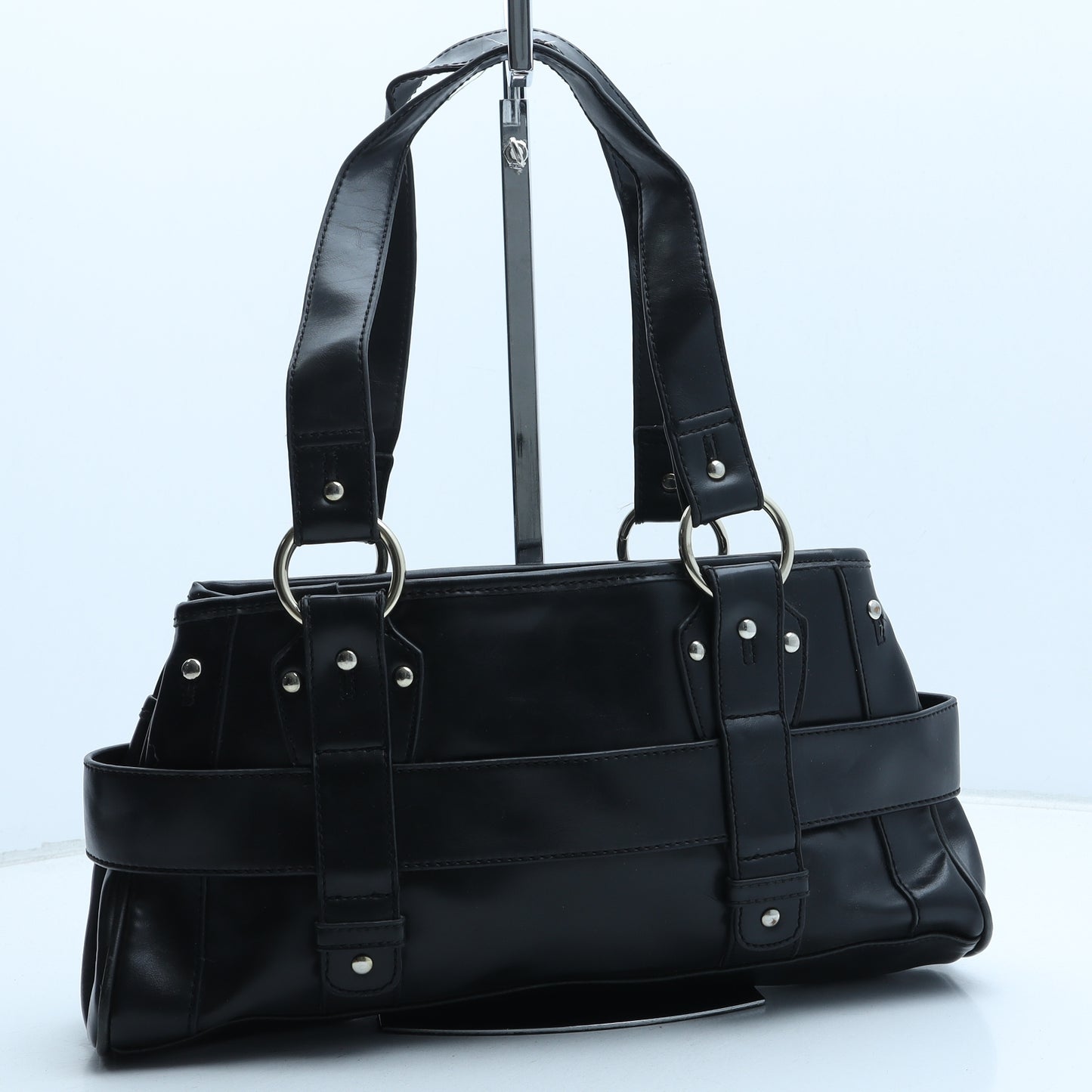 Fiorelli Womens Black Polyurethane Top Handle Bag Size Medium