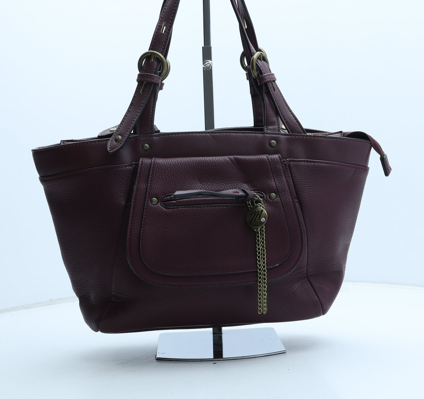 MANTARAY PRODUCTS Womens Purple Polyurethane Top Handle Bag Size Medium