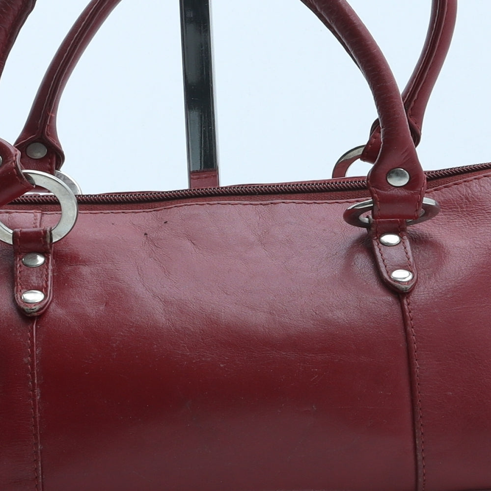 Claire Langford Womens Red Polyurethane Top Handle Bag Size Small