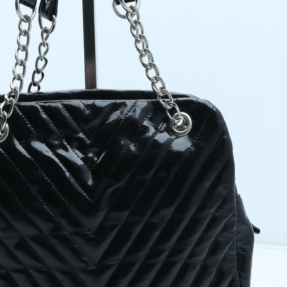 NEXT Womens Black PVC Top Handle Bag Size Small