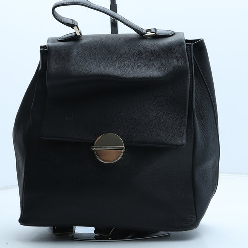 Paul Costelloe Womens Black Leather Backpack Size Medium
