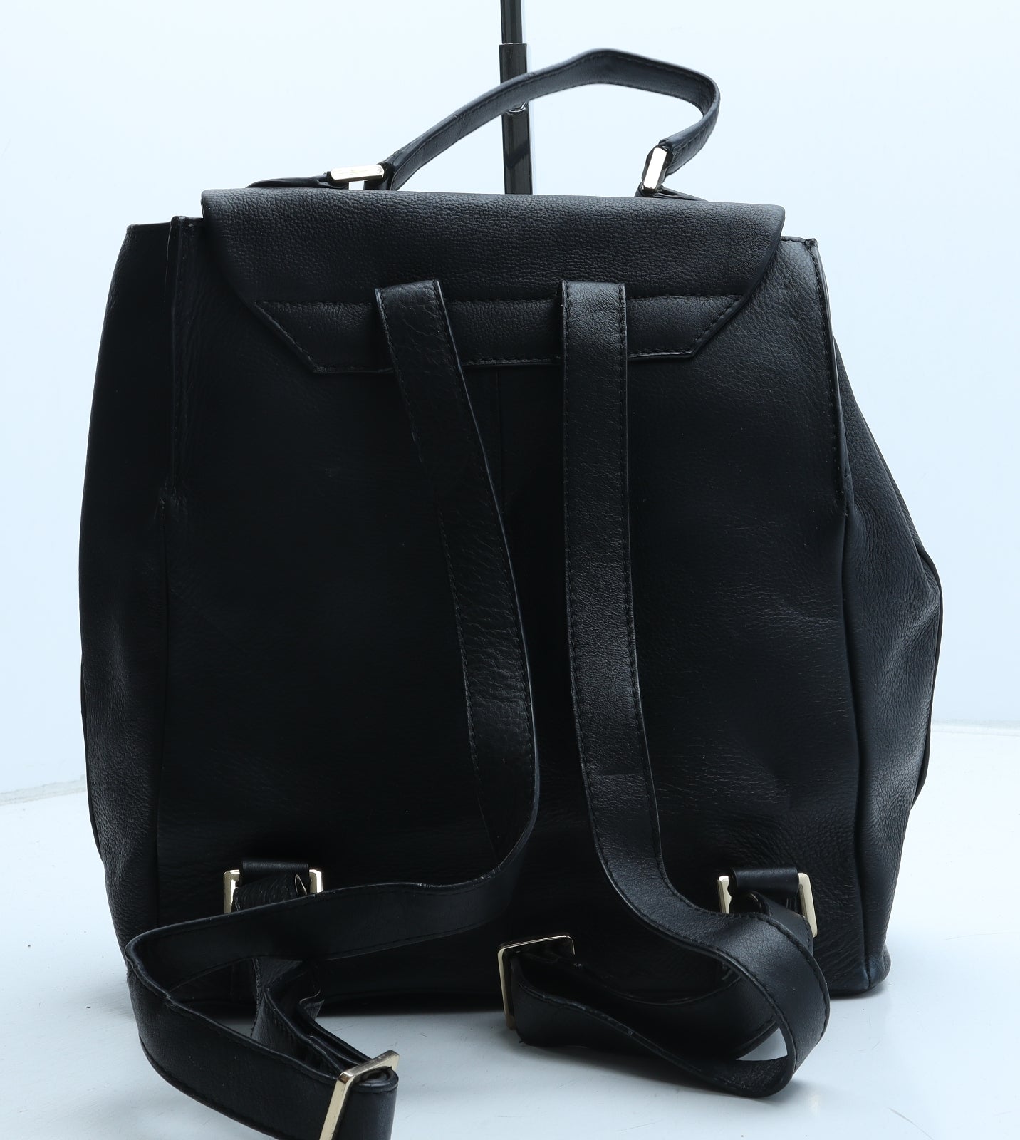 Paul Costelloe Womens Black Leather Backpack Size Medium