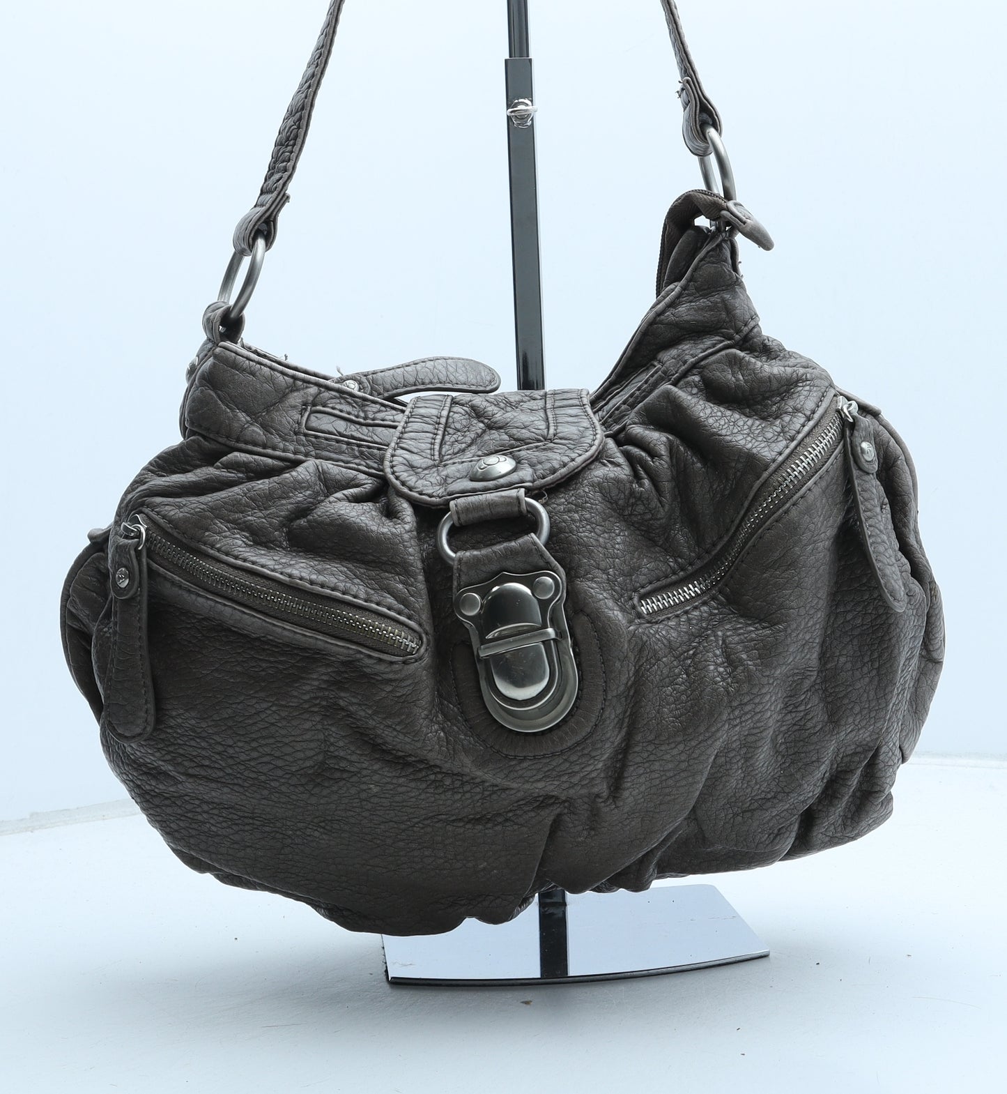 Nica Womens Brown Polyurethane Crossbody Size Medium