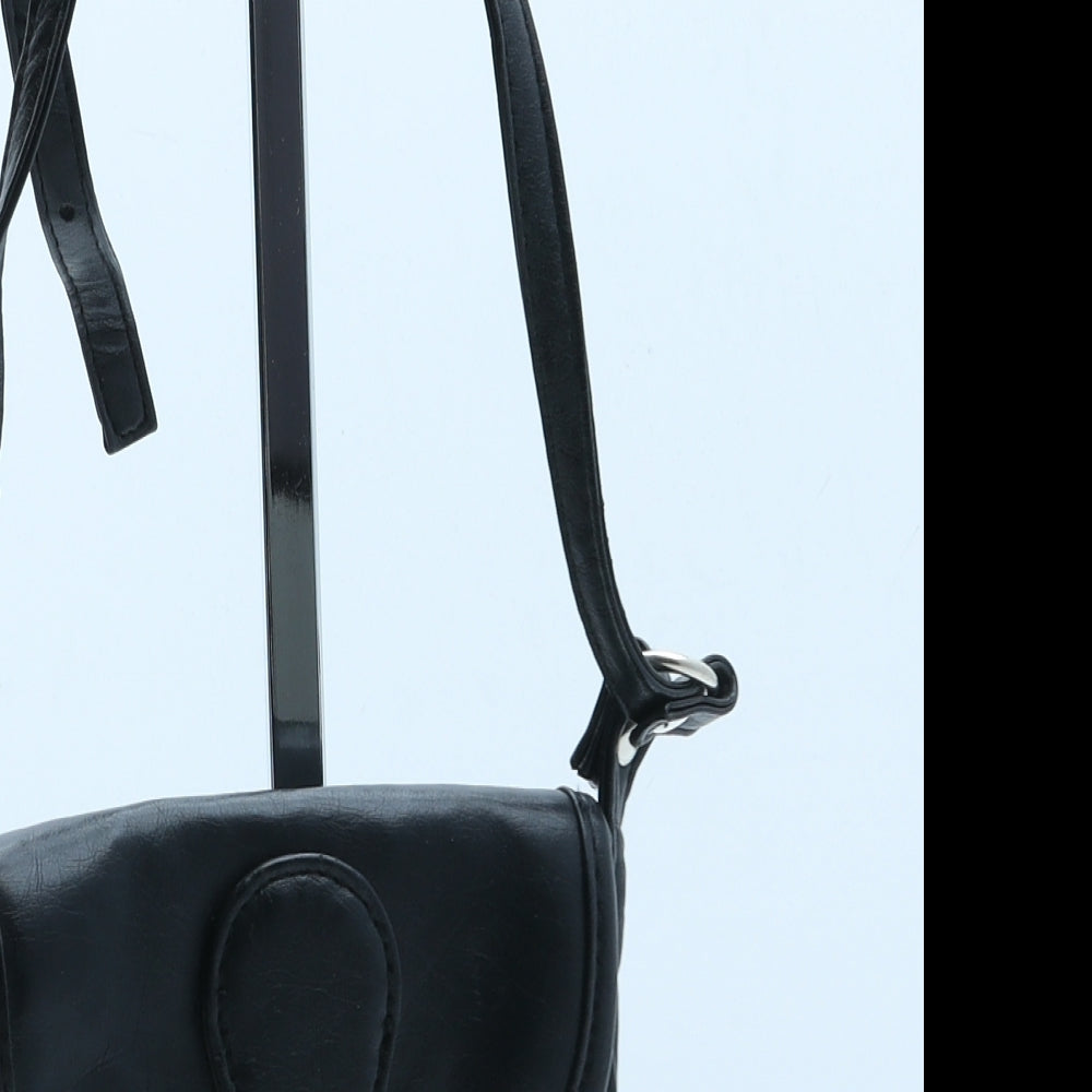 Warehouse Womens Black Polyurethane Crossbody Size Mini