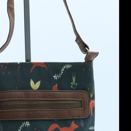 George Womens Green Floral Polyurethane Crossbody Size Small - Wildlife Animals