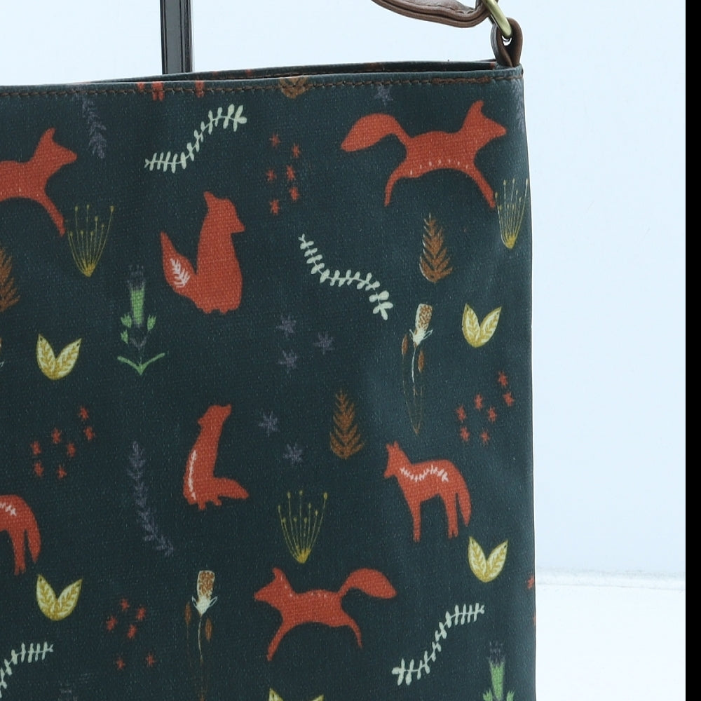 George Womens Green Floral Polyurethane Crossbody Size Small - Wildlife Animals