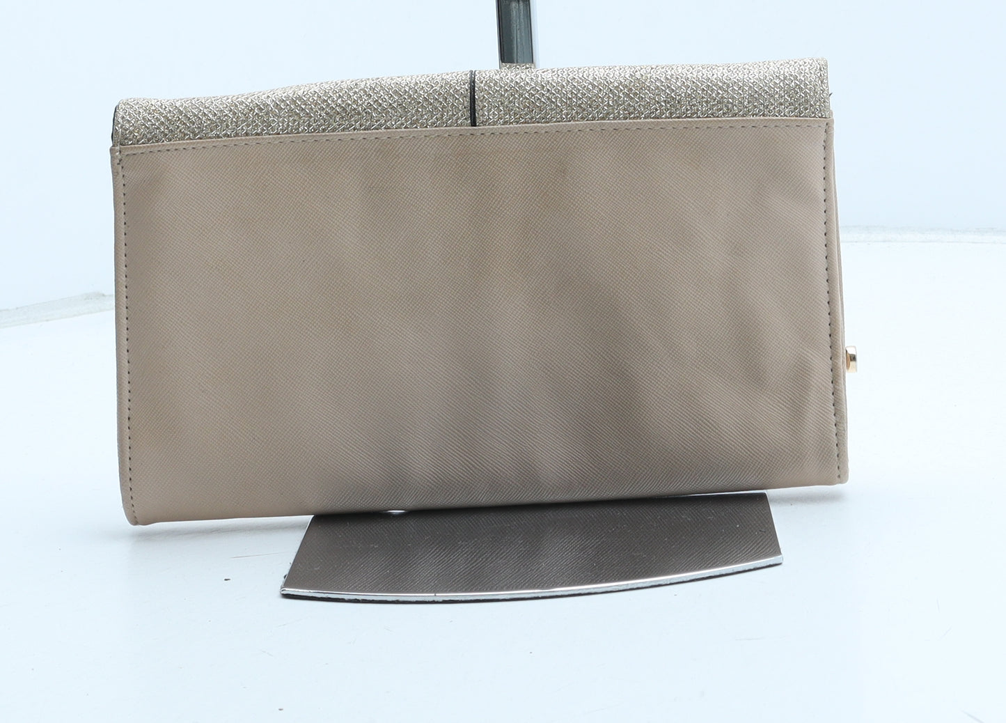 River Island Womens Gold Polyurethane Clutch Size Small