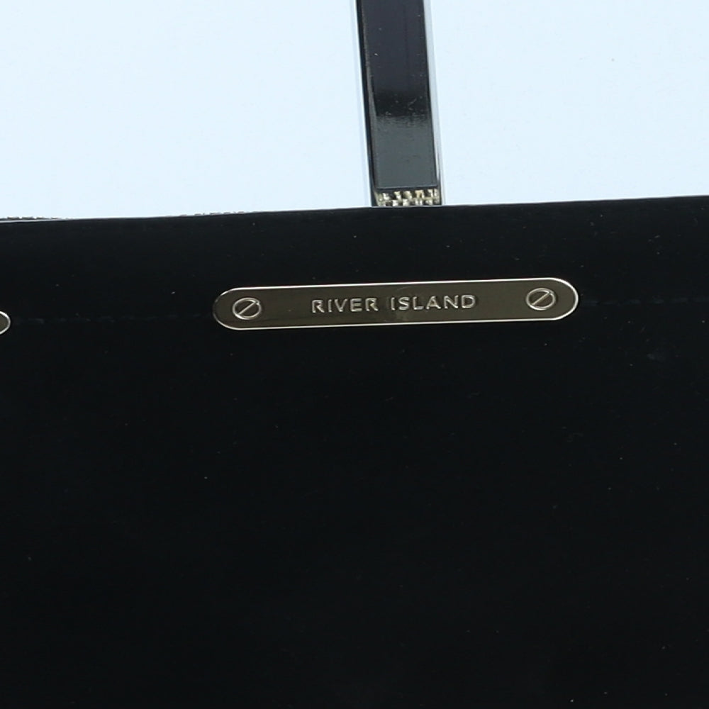 River Island Womens Black Polyurethane Clutch Size Medium
