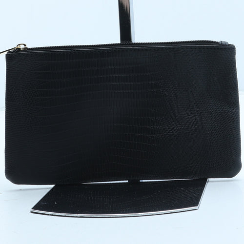 Primark Womens Black Polyurethane Clutch Size Small - Snake Print