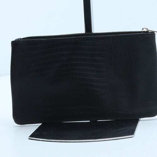 Primark Womens Black Polyurethane Clutch Size Small - Snake Print