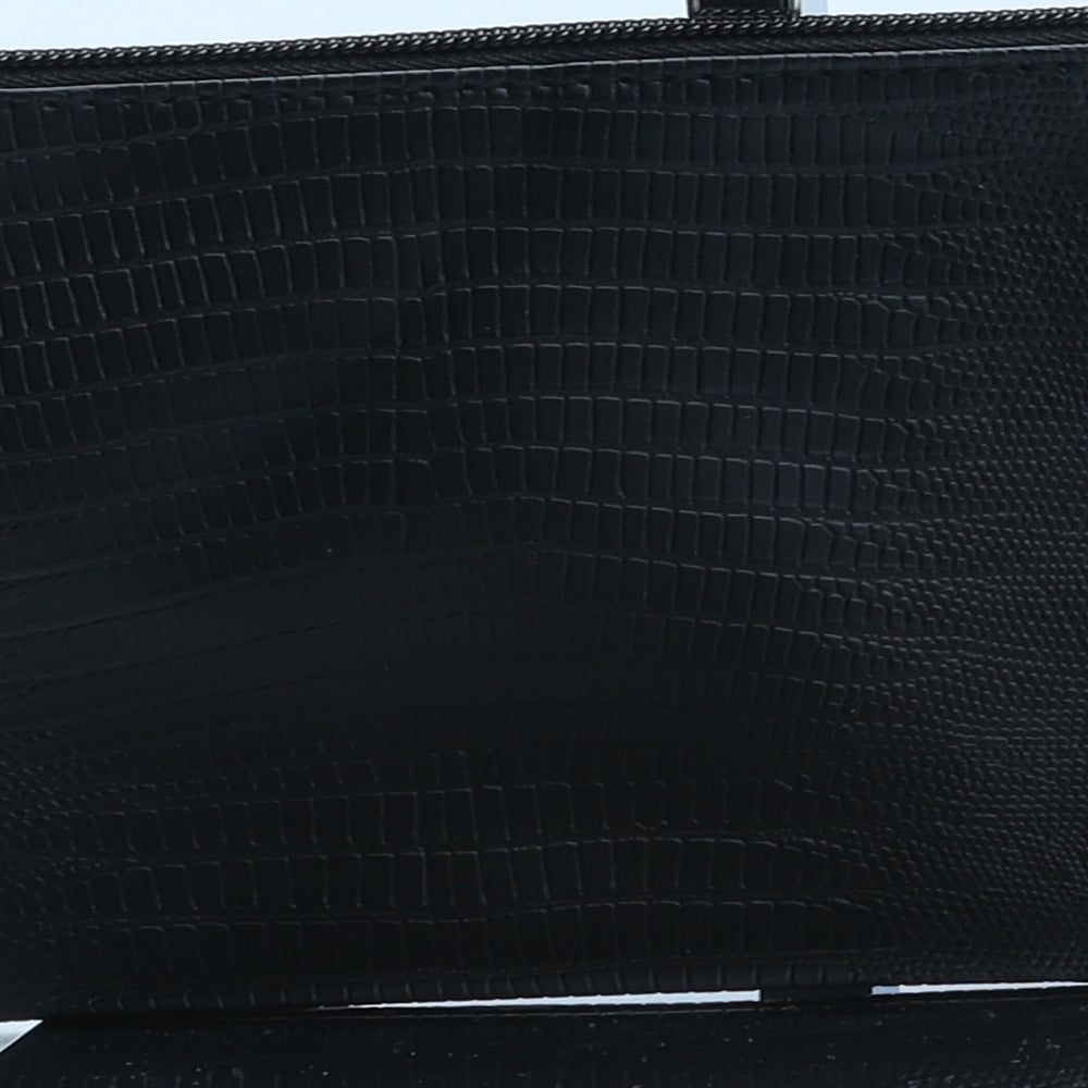 Primark Womens Black Polyurethane Clutch Size Small - Snake Print