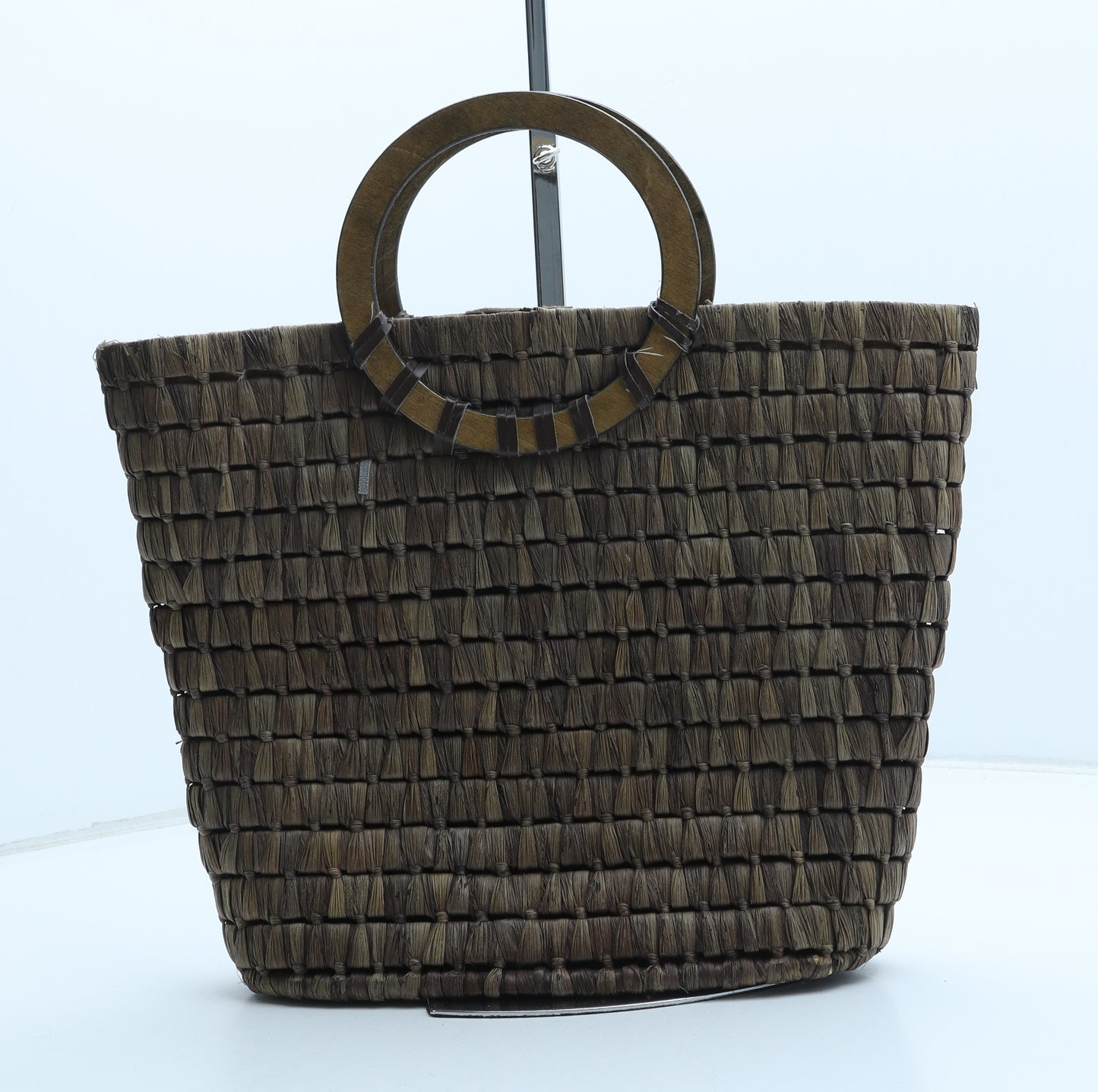 Cherokee Womens Brown Paper Fibre Top Handle Bag Size Medium