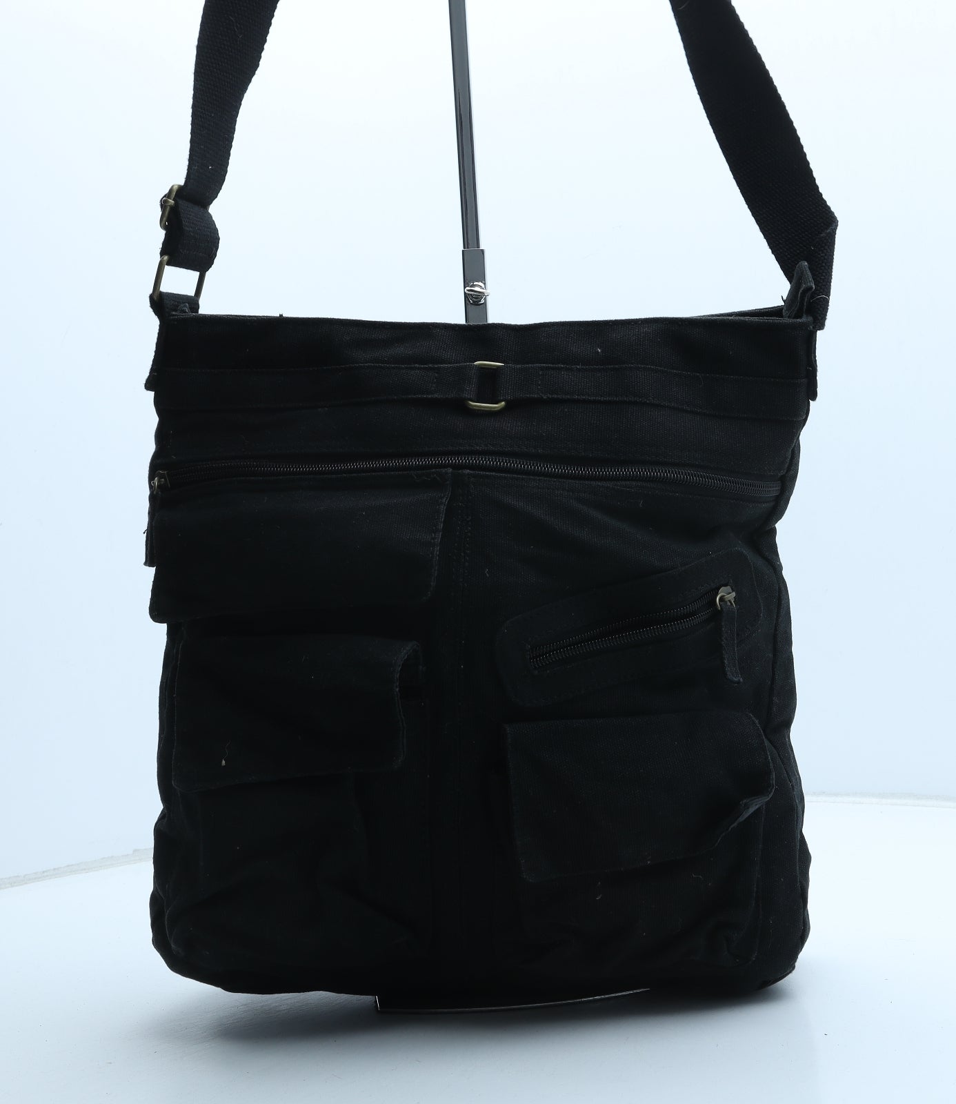 Matalan Womens Black Cotton Crossbody Size Medium