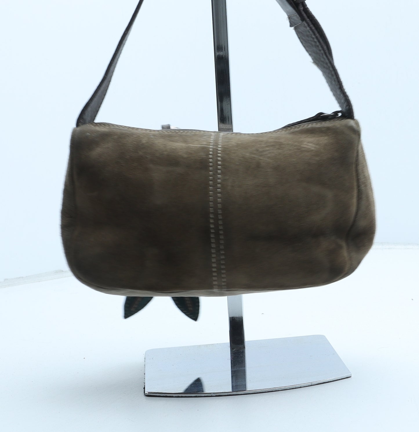 Bricks Womens Brown Polyester Top Handle Bag Size Small