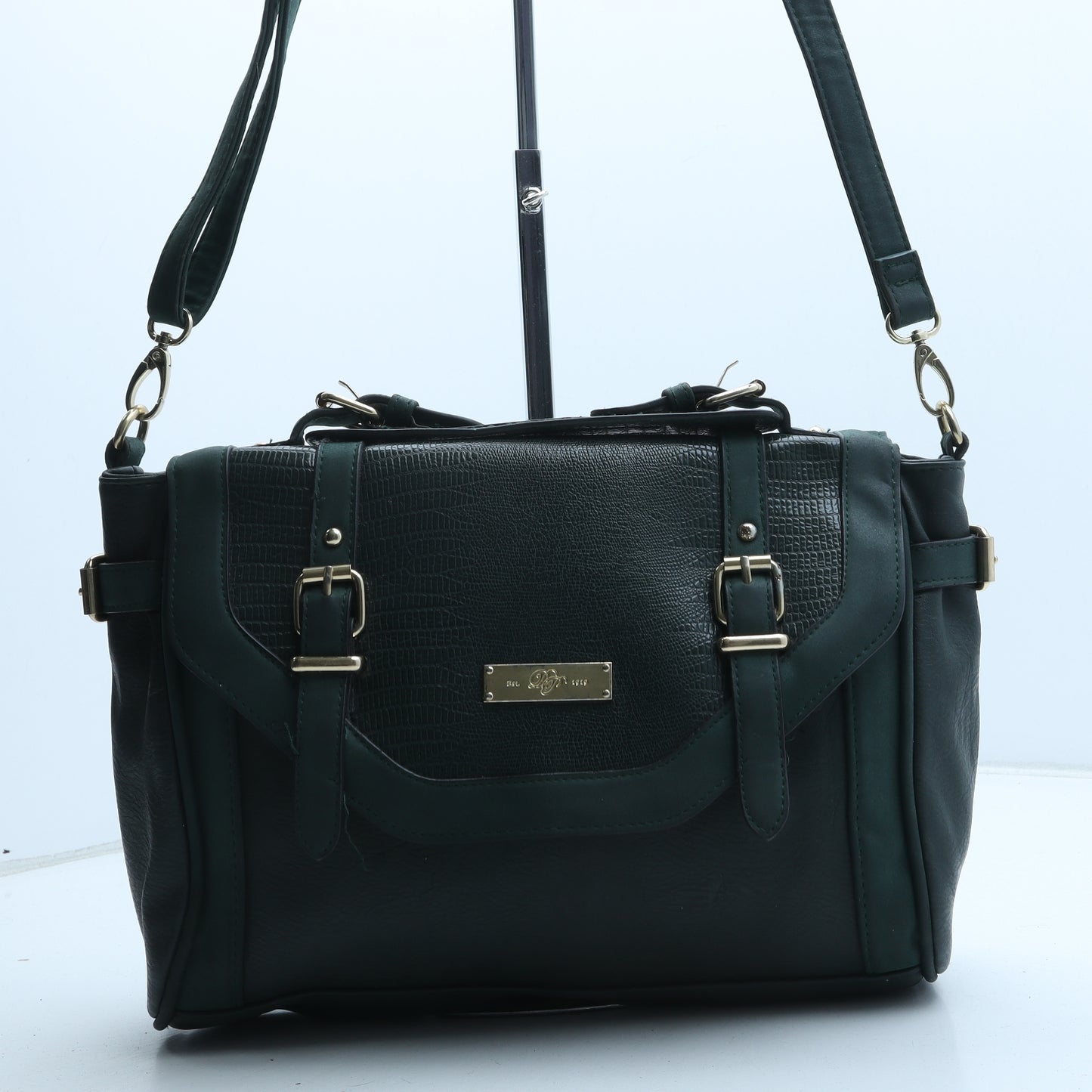 Dorothy Perkins Womens Green Polyurethane Satchel Size Medium