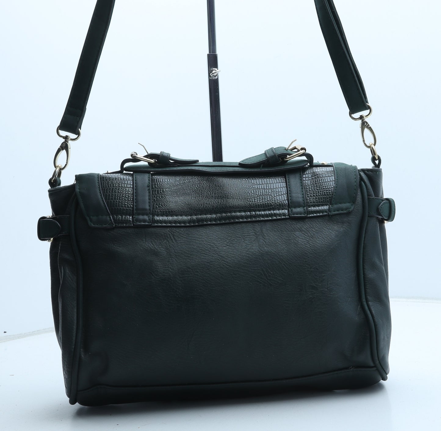 Dorothy Perkins Womens Green Polyurethane Satchel Size Medium