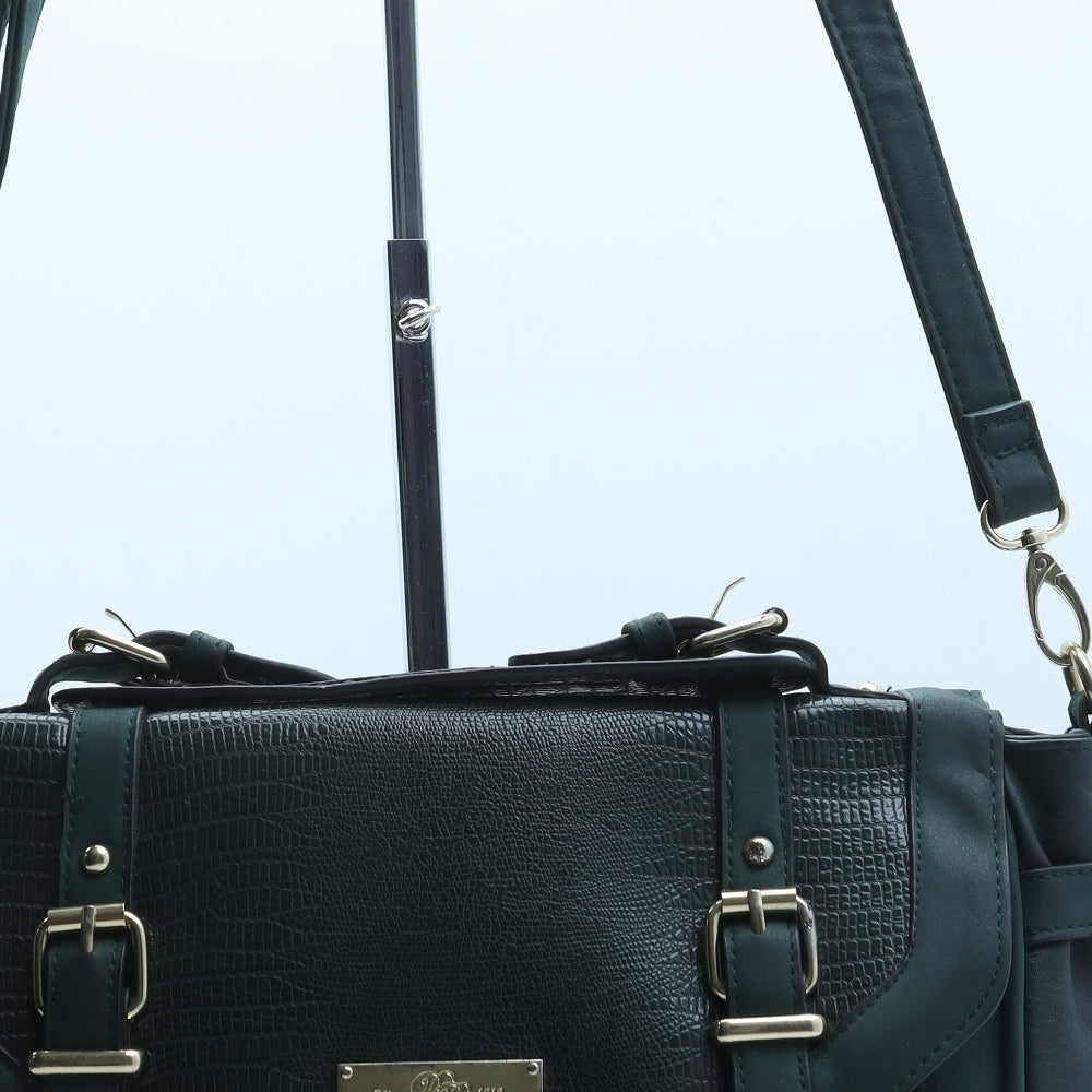 Dorothy Perkins Womens Green Polyurethane Satchel Size Medium