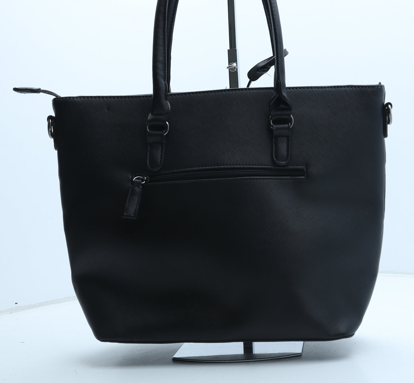 David Jones Womens Blue Colorblock Polyurethane Top Handle Bag Size Medium - Snake Print