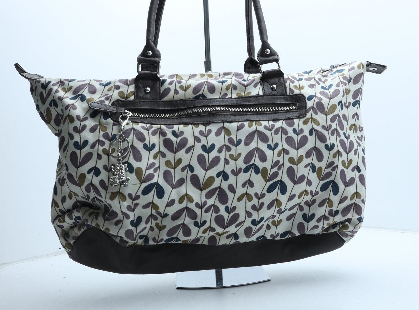 Preworn Womens Multicoloured Floral Cotton Duffle Size Extra Large
