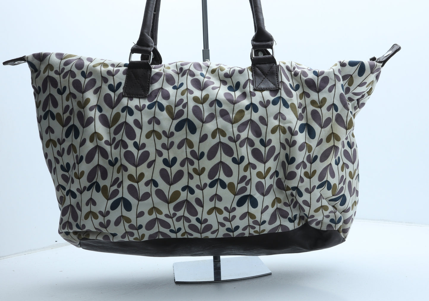 Preworn Womens Multicoloured Floral Cotton Duffle Size Extra Large