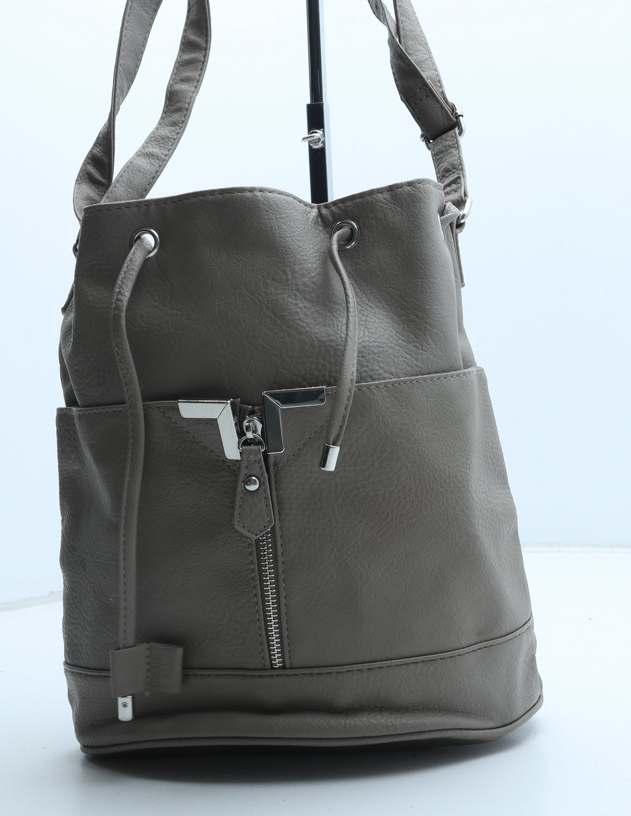 Atmosphere Womens Beige Polyurethane Top Handle Bag Size Medium