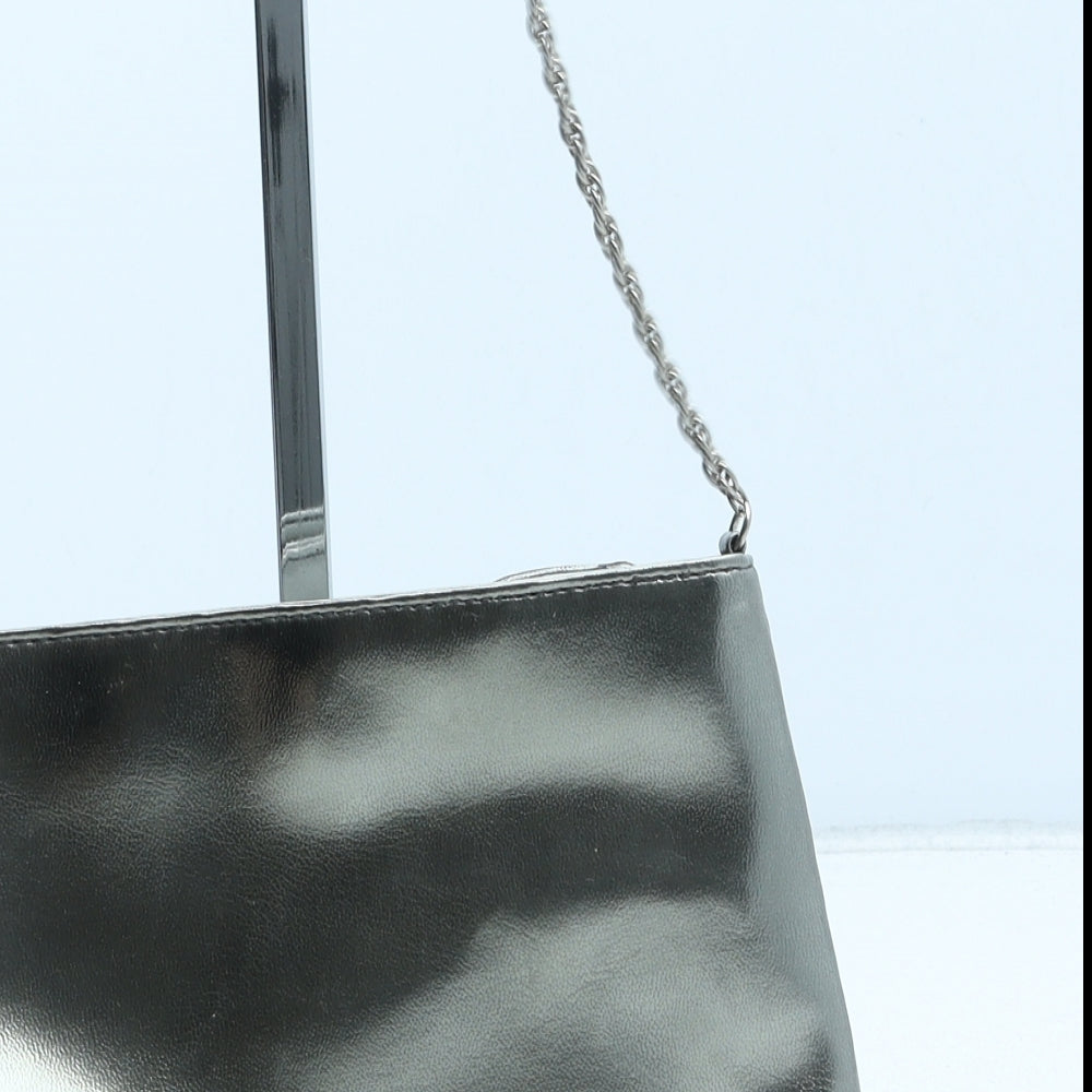 Joanna Hall Womens Silver Polyurethane Crossbody Size Small