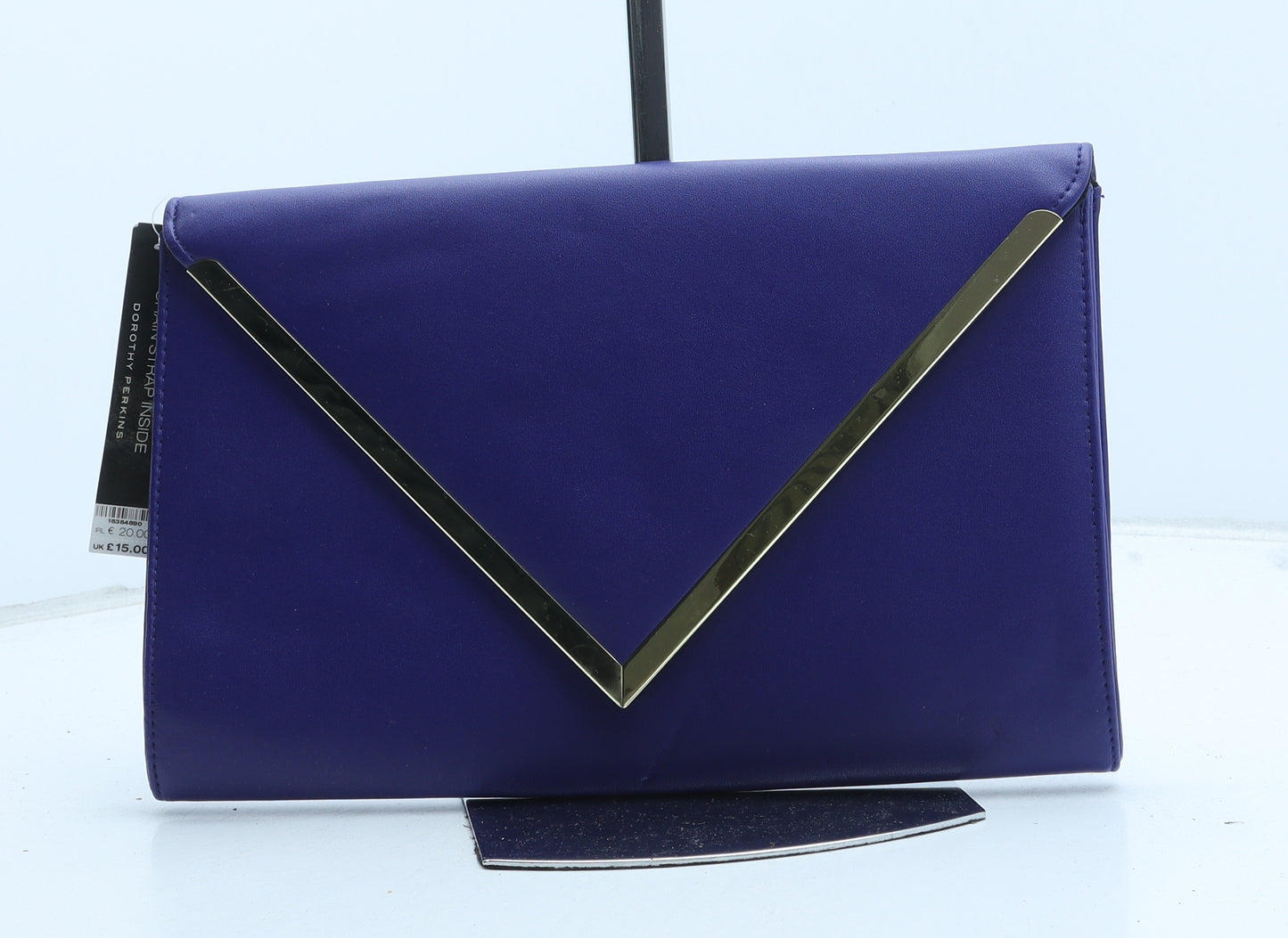 Dorothy Perkins Womens Purple Polyurethane Clutch Size Medium