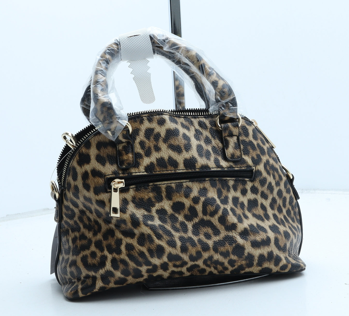 Dorothy Perkins Womens Brown Animal Print Polyurethane Top Handle Bag Size Small - Leopard Print