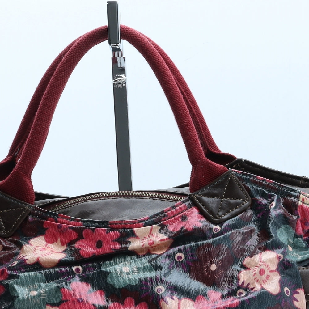 Brakeburn Womens Multicoloured Floral Polyurethane Top Handle Bag Size Medium