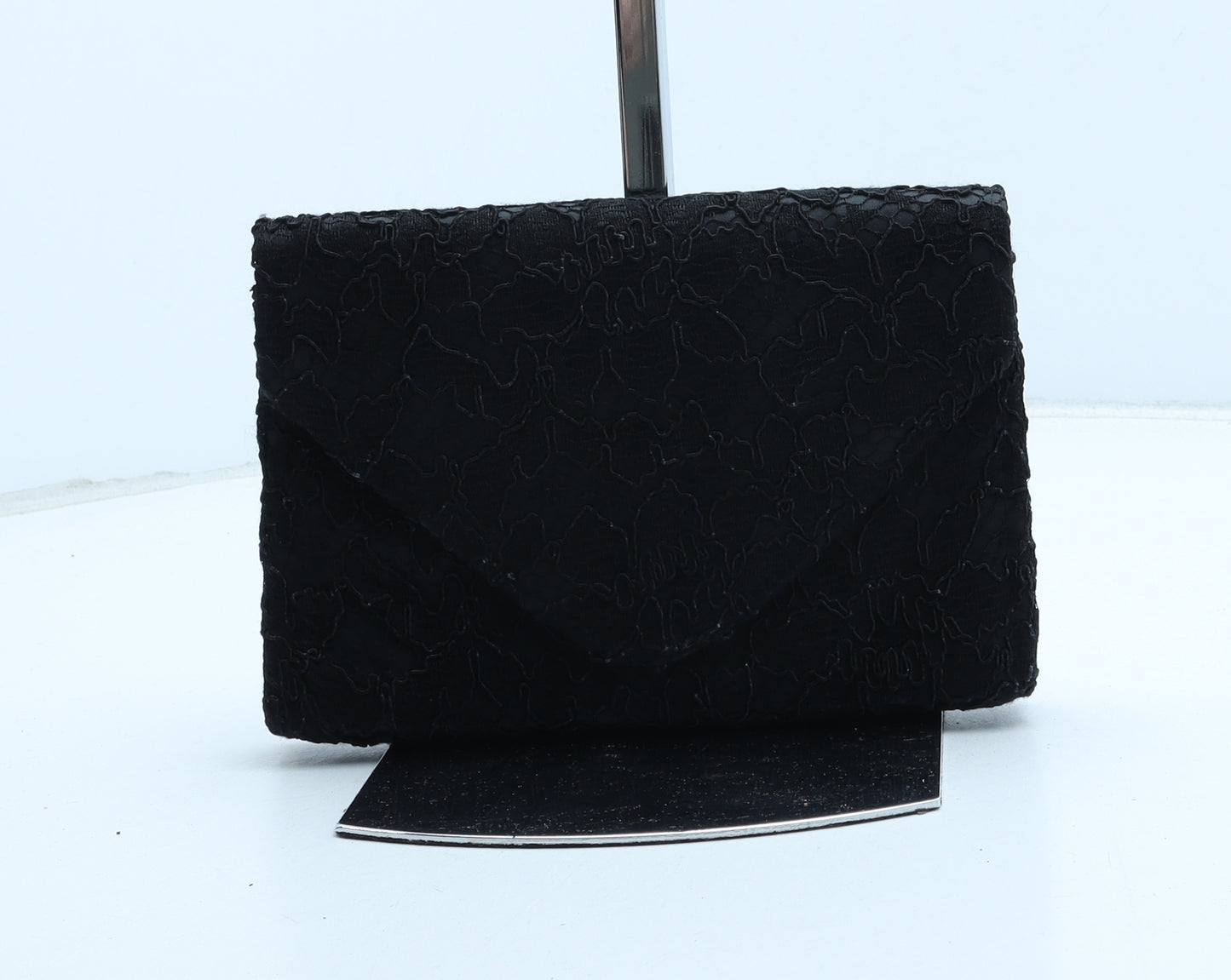 Debenhams Womens Black Floral Polyester Clutch Size Small