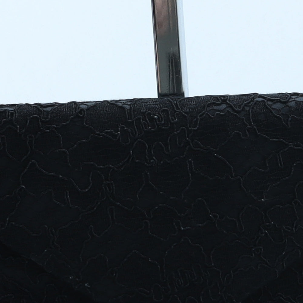Debenhams Womens Black Floral Polyester Clutch Size Small