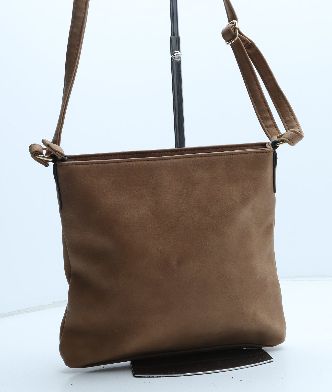 Matalan Womens Brown Polyurethane Crossbody Size Medium