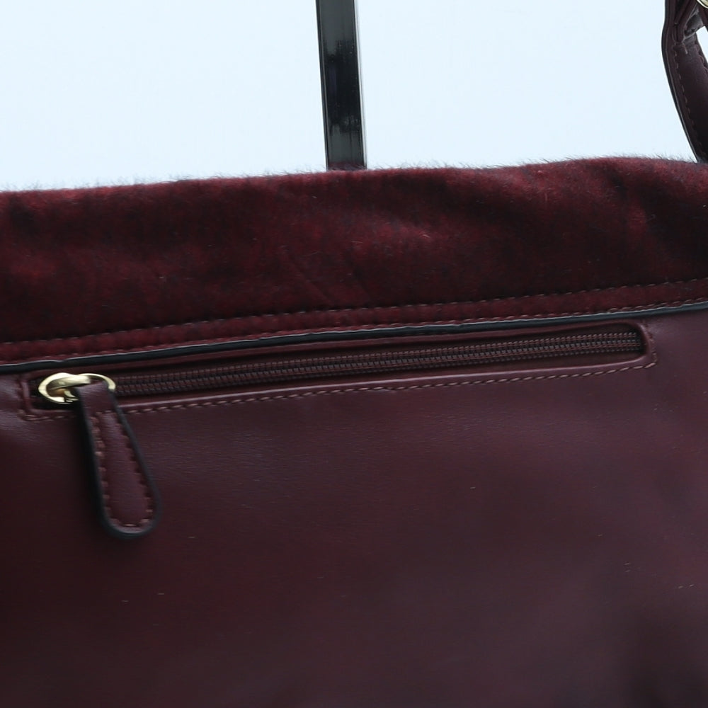 Preworn Womens Red Polyurethane Crossbody Size Medium