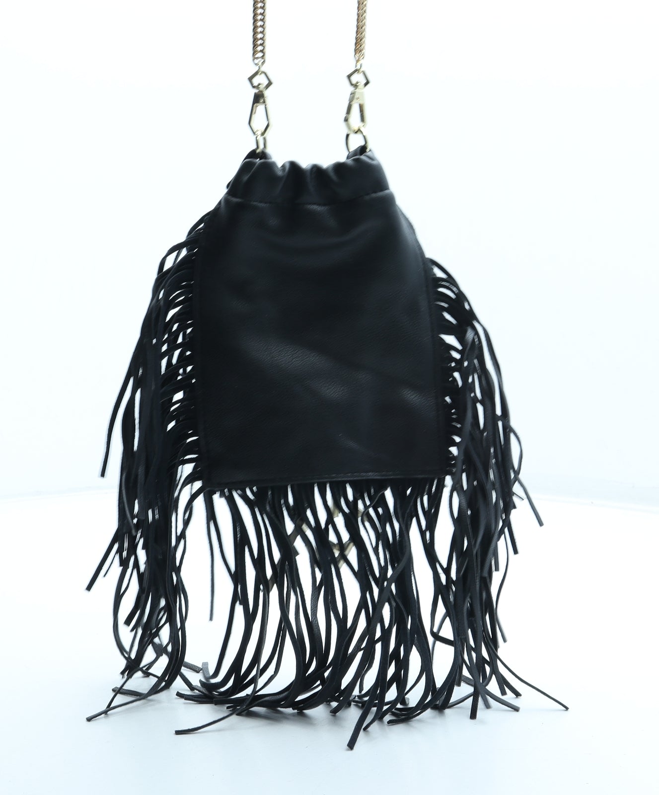 River Island Womens Black Polyurethane Shoulder Bag Size Small