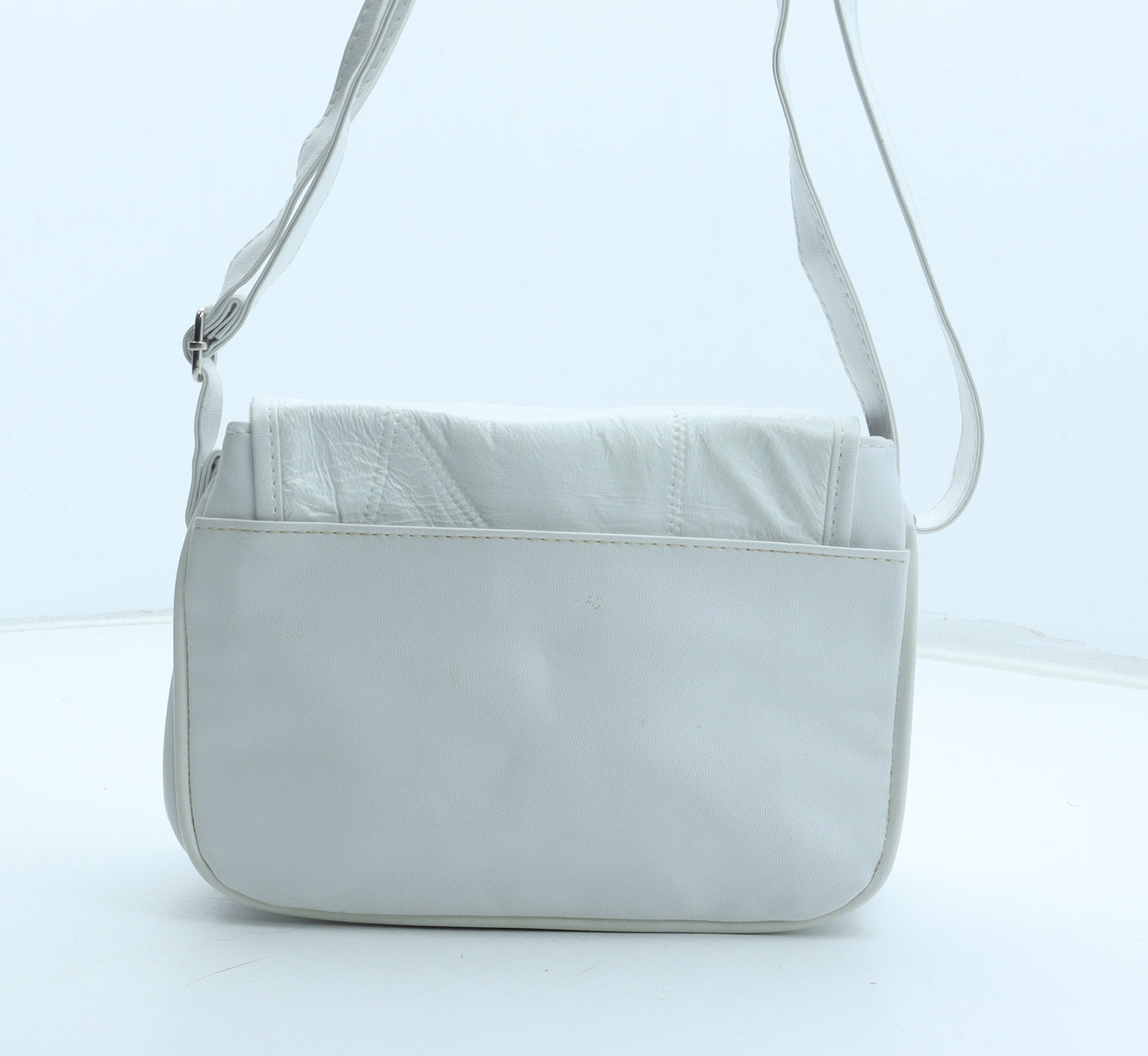 Nathalie Andersen Womens White Leather Crossbody Size Small