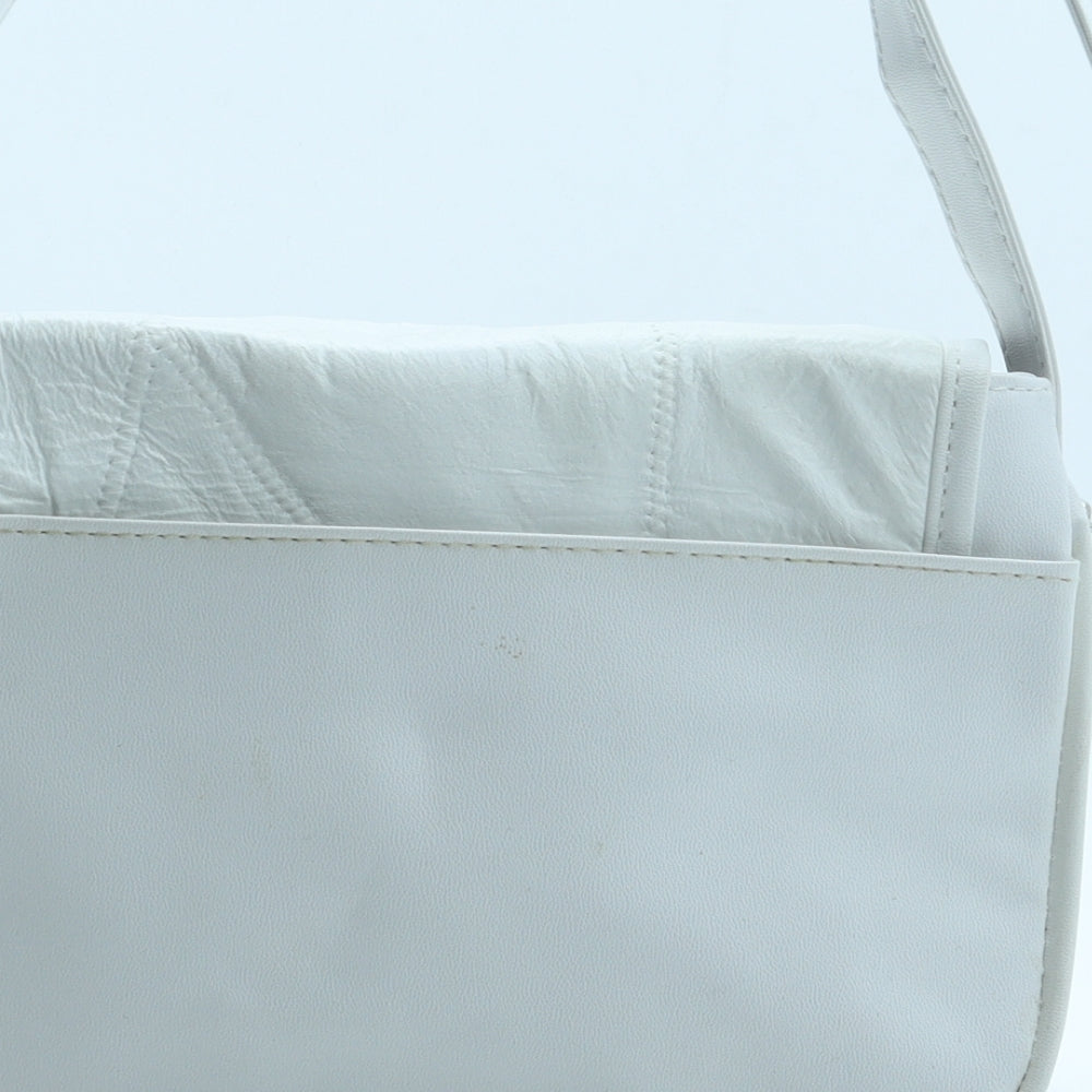 Nathalie Andersen Womens White Leather Crossbody Size Small