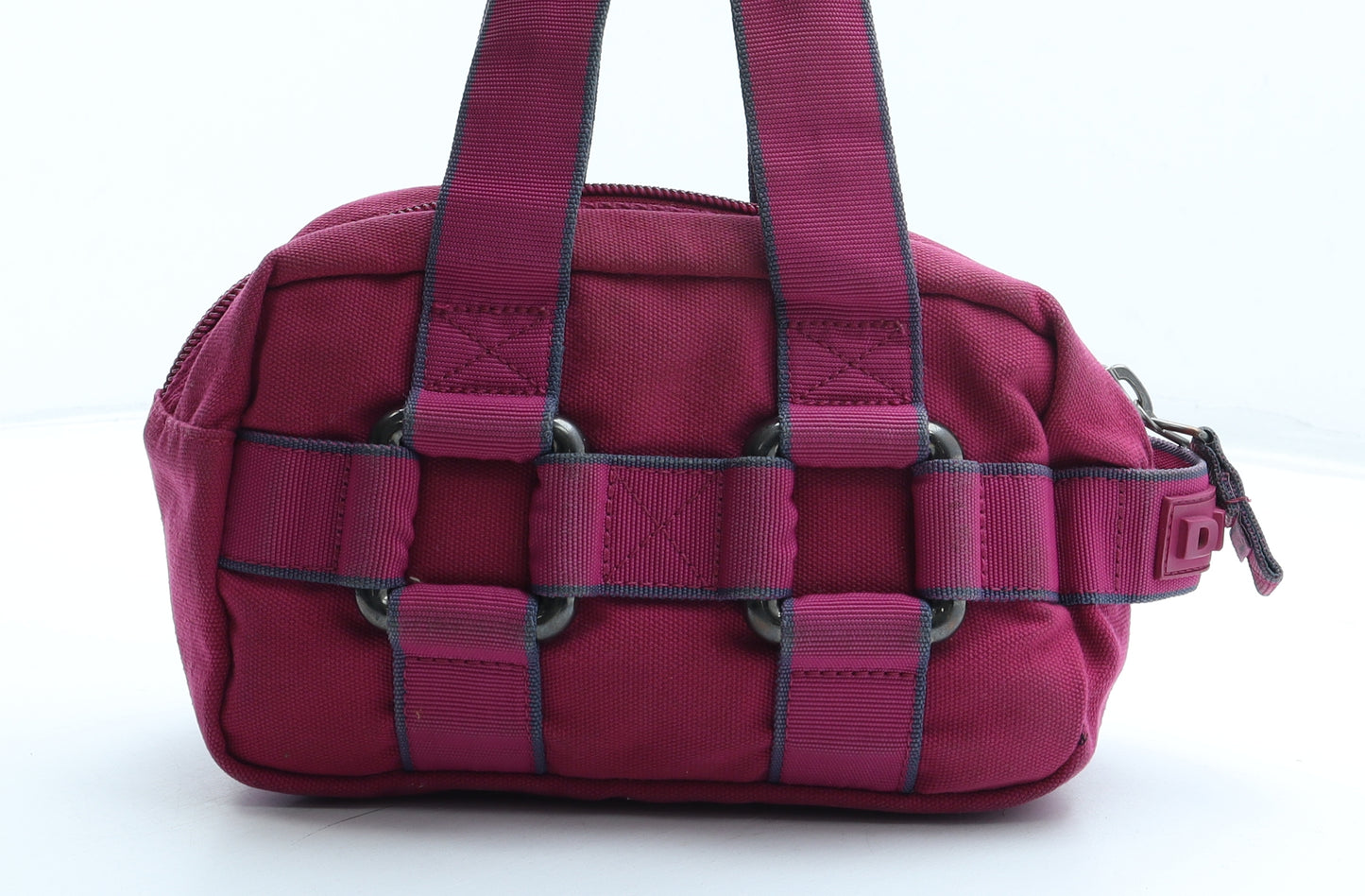 Diesel Womens Purple Polyester Top Handle Bag Size Small